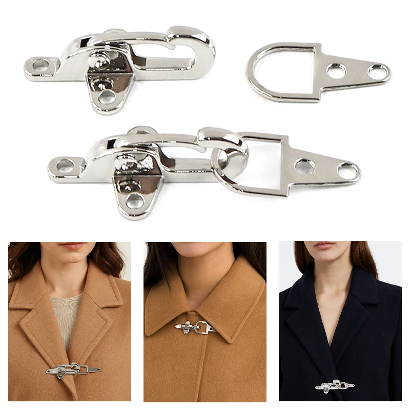 

2/5 шт. 4-5 см серебряный крючок для одежды металлические пряжки пальто застежка-лобстер пуховик декор пуговицы сумка зажим для ремня DIY швейные аксессуары