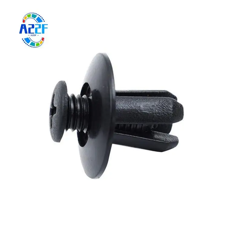 A22F-50Pcsautomotive Plastic Expansion Through Screw Buckle, Bumper Leaf,For Mudguard, Trunk Universal Buckle 8Mm Car Buckle