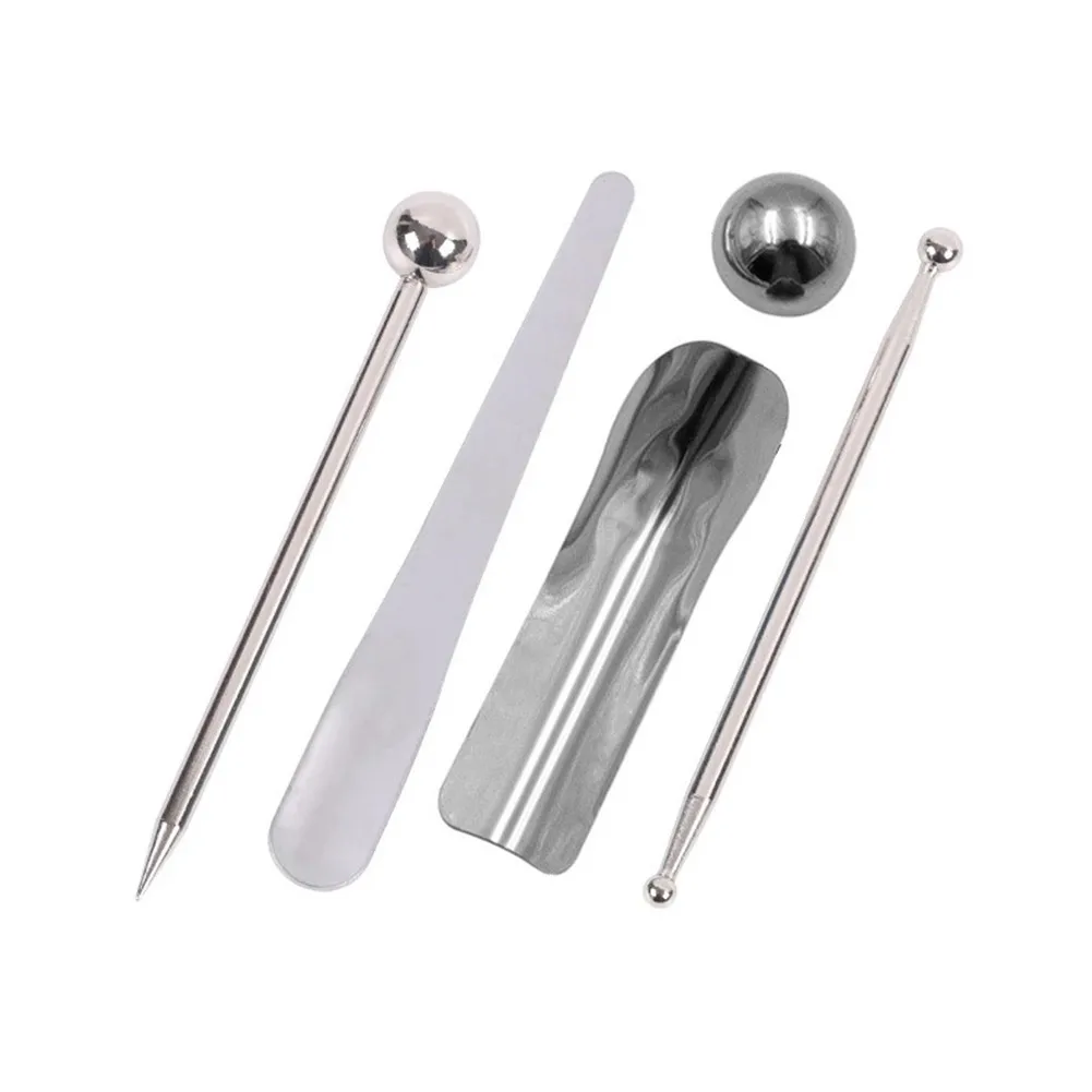5 pz/set Piastrelle di Ceramica Set di Strumenti per Cucire di Bellezza Piastrelle di Ceramica in Acciaio Inox Sfera di Acciaio Piastrelle Stucco per Soggiorno Cucina Bagno