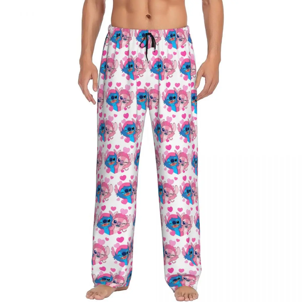 

Custom Stitch TV Cartoon Animation Pajama Pants Men Sleepwear Lounge Sleep Bottoms Stretch with Pockets