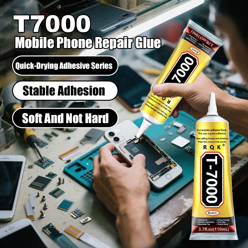 110g T7000 Strong Universal Black Glue For Phone Repair High Strength Quick Curing Waterproof Adhesive Durable and Long Lasting