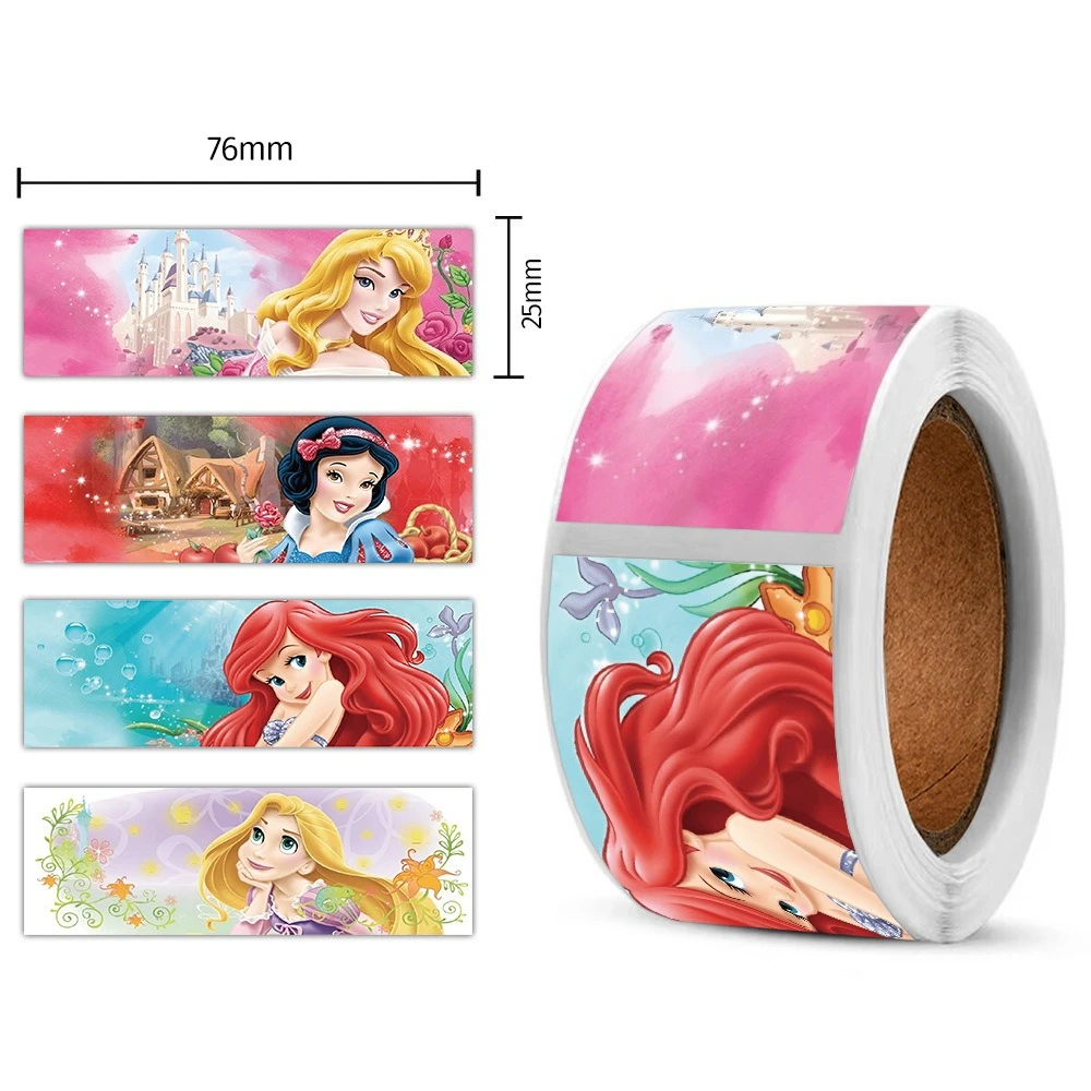Rolo de Adesivos da Disney com 120 Peças, Adesivos DIY para Selar, Fita de Scrapbooking para Decoração de Telefone, Caderno e Bagagem