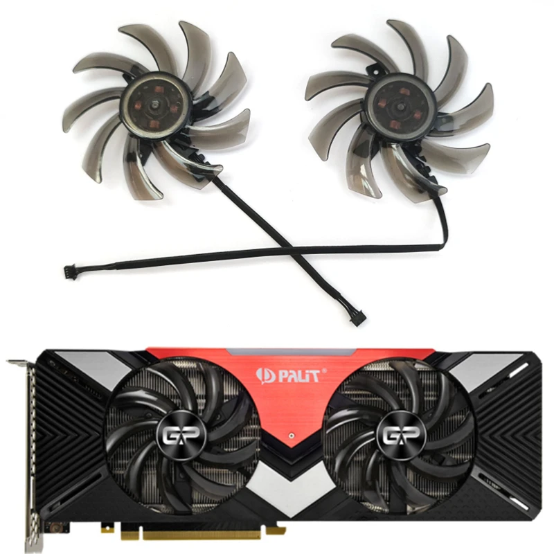 

NEW 85MM 4PIN GA91S2U FDC10H12S9-C RTX 2080 Dual GPU Fan，For PALIT GeForce RTX 2080 Dual Graphics card cooling fan