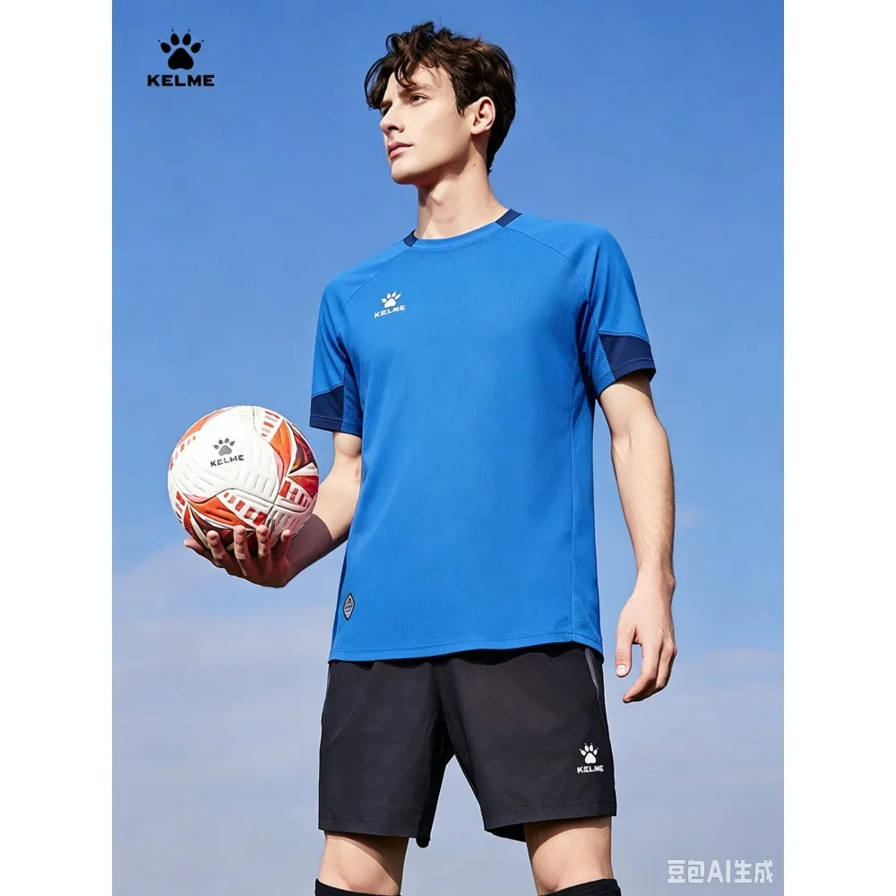 Camiseta Masculina KELME 2026 Nova com Tecnologia Ice-Feel, Malha Respirável, Diga Adeus ao Calor e Conforto Unissex