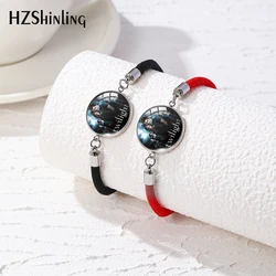 2024 New Twilight Portraits Rope Bracelet Edward Bella Red Black Bracelets Glass Dome Cabochon Jewelry Handmade For Gifts