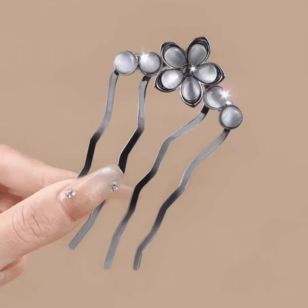 1/3 pçs elegante floral metalpearl gem detalhes vintage-inspirado vara de cabelo perfeito para adicionar toque delicado parece estilos de princesa