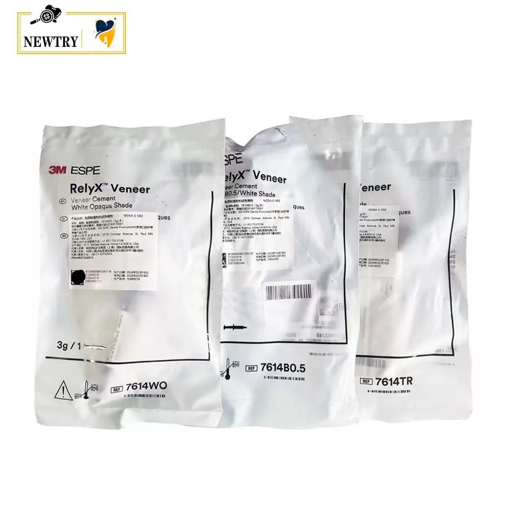 

3M Relyx Veneer Cement B0.5/WO/TR Shade Light Cure Dental Restoration Composite Resin Ceramic Veneers Bonding Adhesive Syringe