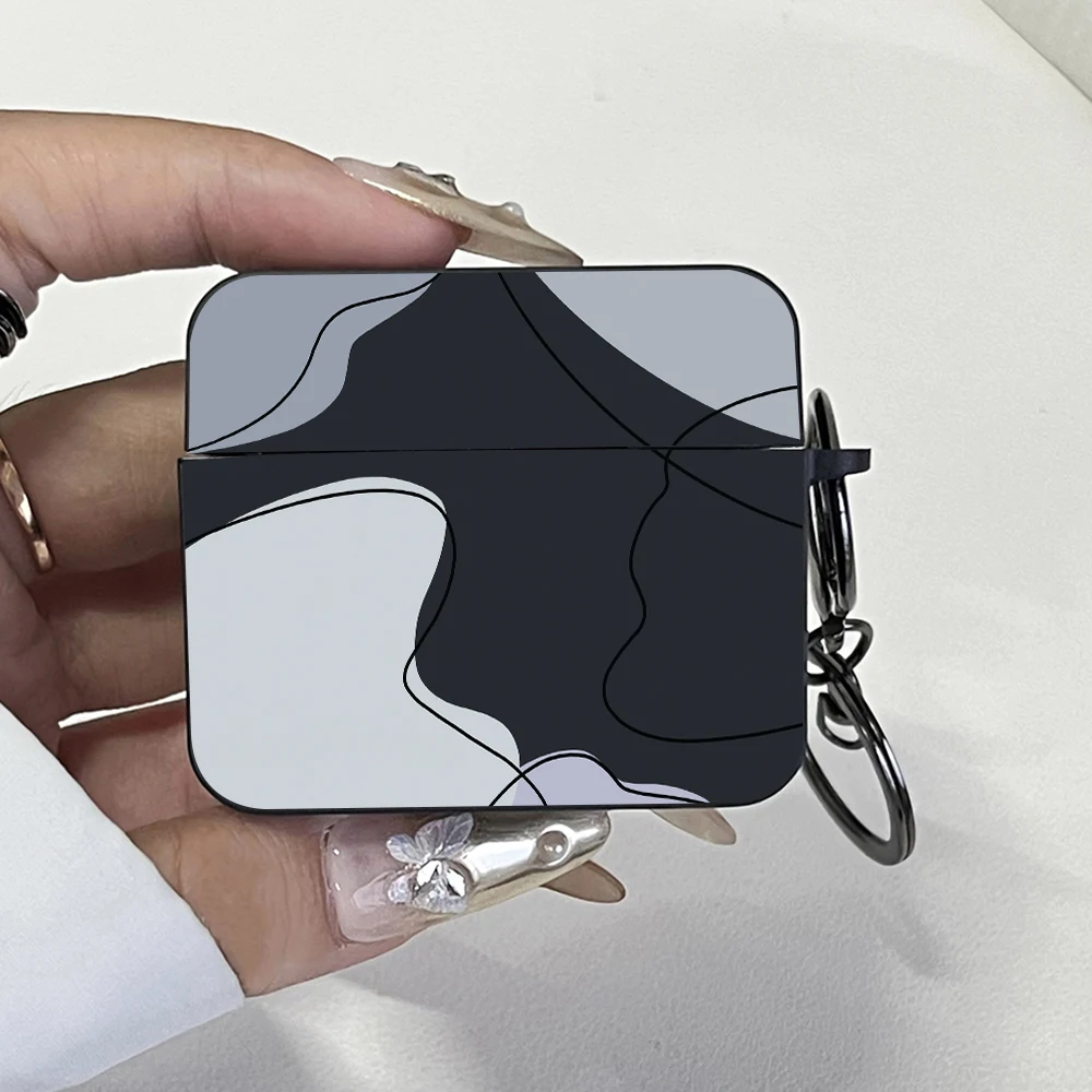 เคสหูฟังลายเรขาคณิตแบบมินิมอลสำหรับ AirPods 4/3/1/2 เคสหูฟังสำหรับ Apple รุ่น AirPods Pro 2/Pro 3/Pro