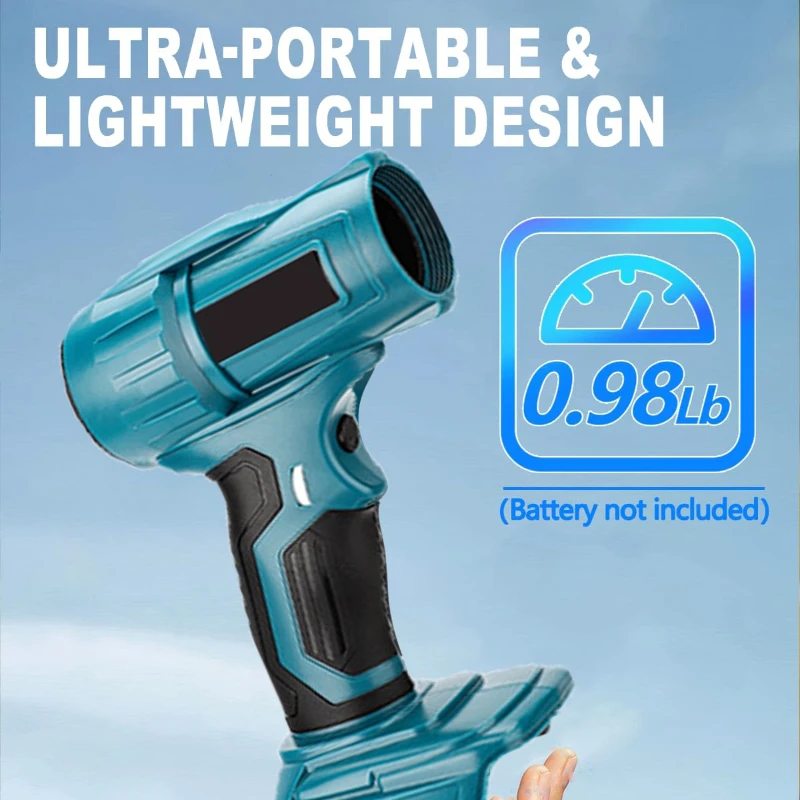 

Brushless Turbo Blowgun MT-TF06 Compatible for Makita 18V Li-Ion Battery Suitable for Outdoor Snow Plowing and Leaf Clearing