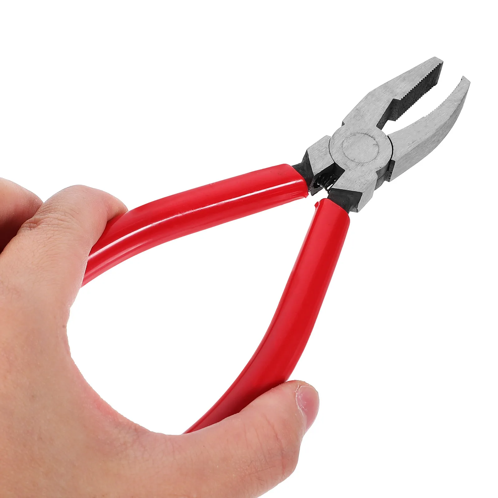 

Glass Breaking Pliers 6 Inch Running Pliers Curved Heavy Duty Safe Fragment-Free Cutting for Stained Glass Mosaic Tools