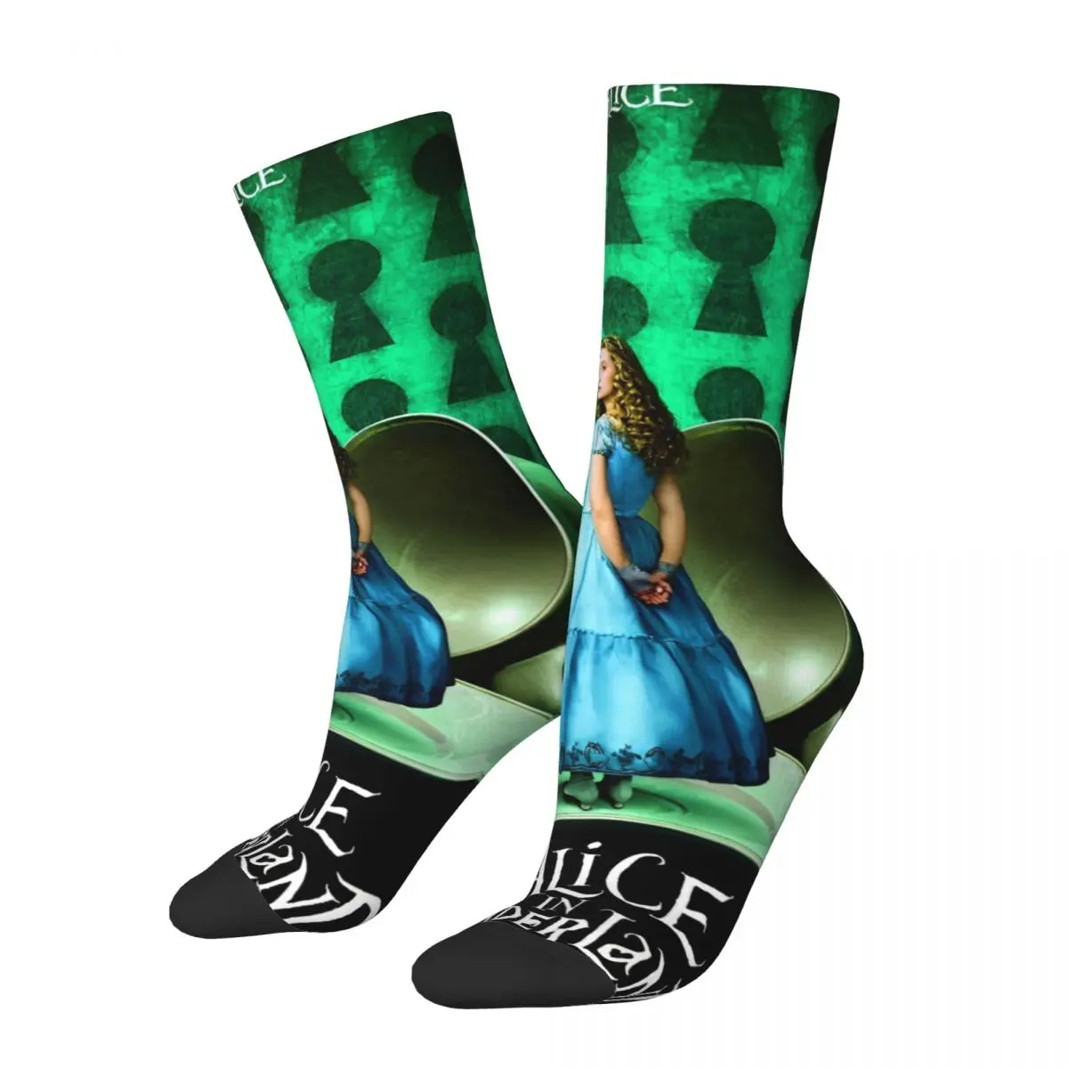 Couple Socks Alice In Wonderland Stockings Autumn Funny High Quality Socks Graphic Skateboard Anti Slip Socks