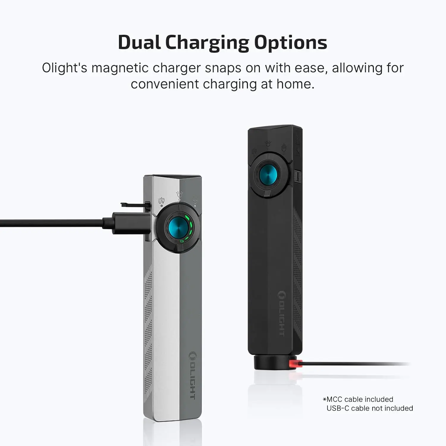 グリーン、UV、ホワイトLEDを搭載した充電式フラット懐中電灯、1500ルーメンのUSB-Cポケットライト、アウトドアキャンプや緊急作業に最適