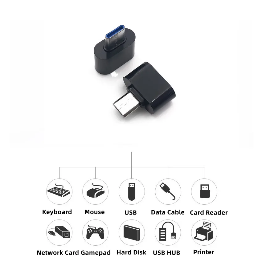 1/5 PCS Tablet OTG Universal Micro USB/Type-C to USB 2.0 Adapter Connector for Phone Tablet PC USB C On-The-Go Converter Adapter