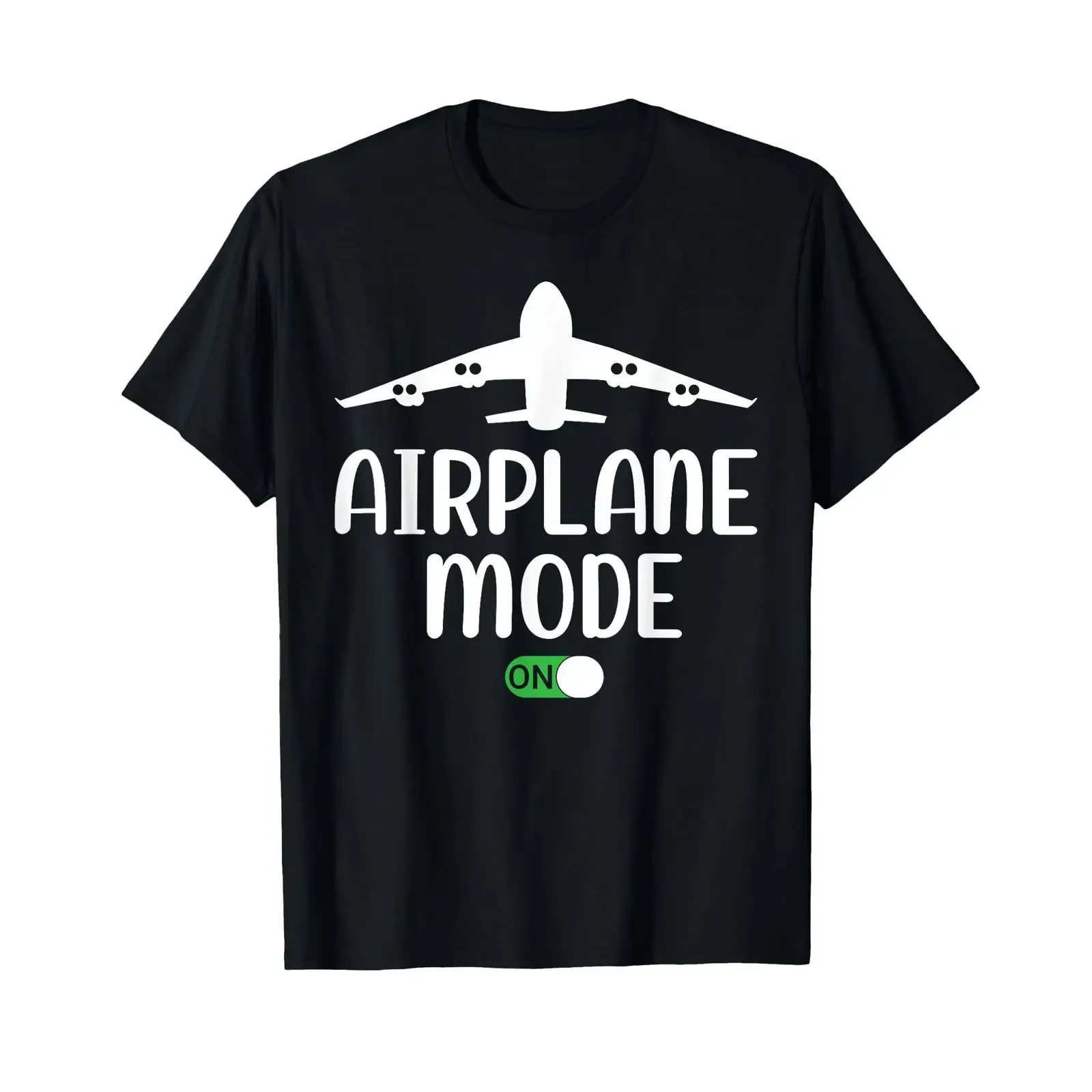 Airplane Mode On Passenger Plane Airport Pilot T Shirt black vintage Washed homme Stylish Slightly Versatile Unisex Breathable