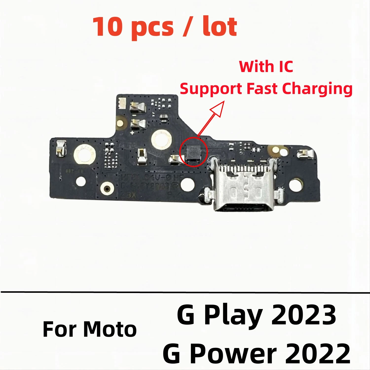 

10 Pcs/Lot USB Charger Dock Connector Board Charging Port Flex Cable For Motorola Moto G Power 2022 Play 2023