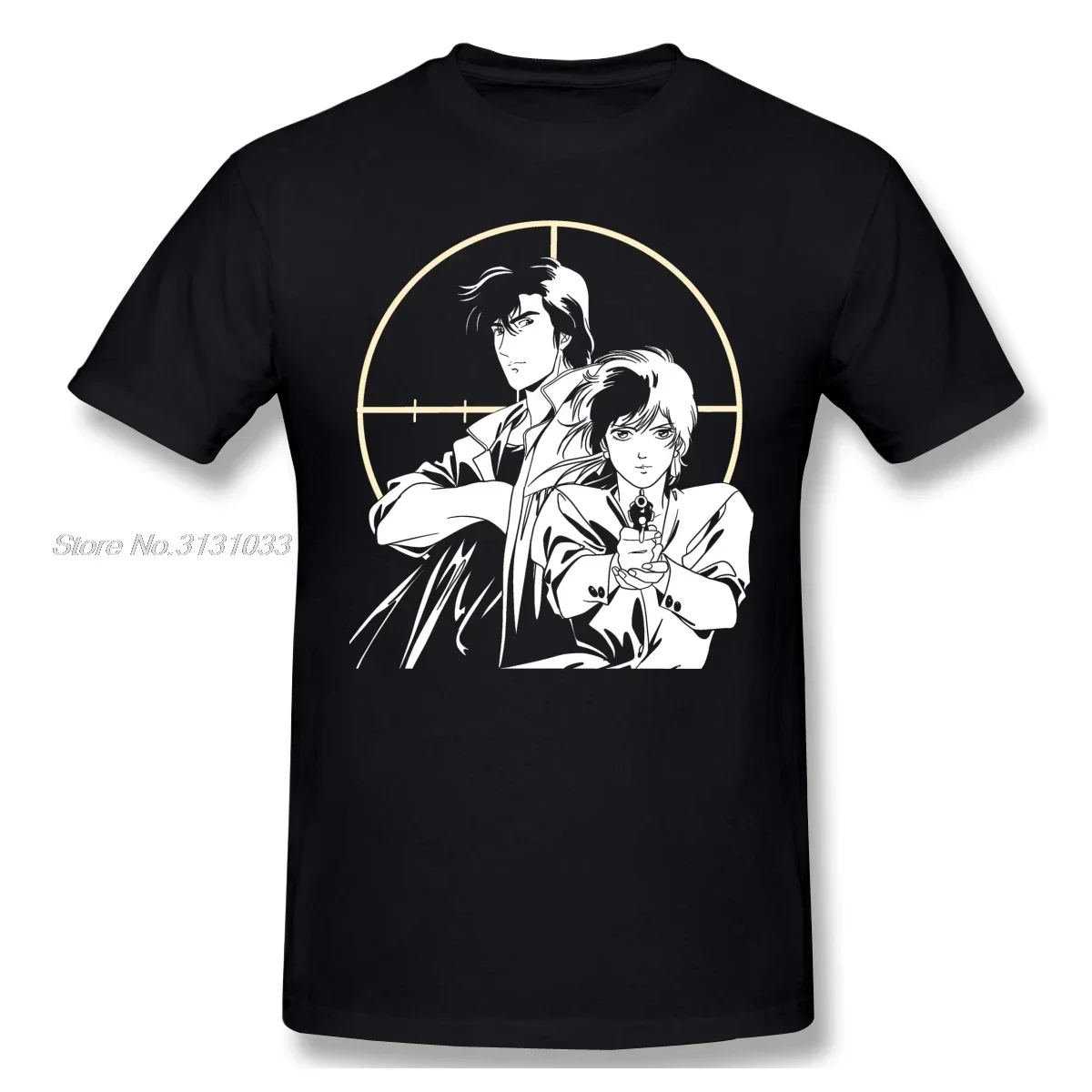 Stadsjager T-Shirt Rood T-Shirt Stadsjager Mannen Mode Katoen Tshirt Anime Tees Harajuku Streetwear