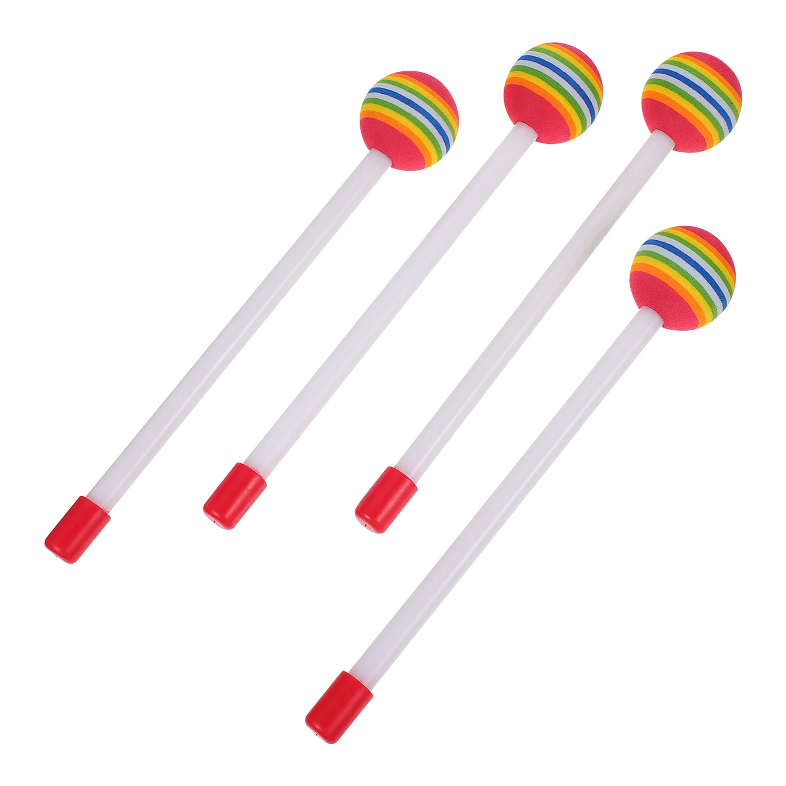 

4 Pcs Orff Instrument Drumsticks Percussion Accessory Lollipop Eva Sponge Musical Colorful Child Plastic
