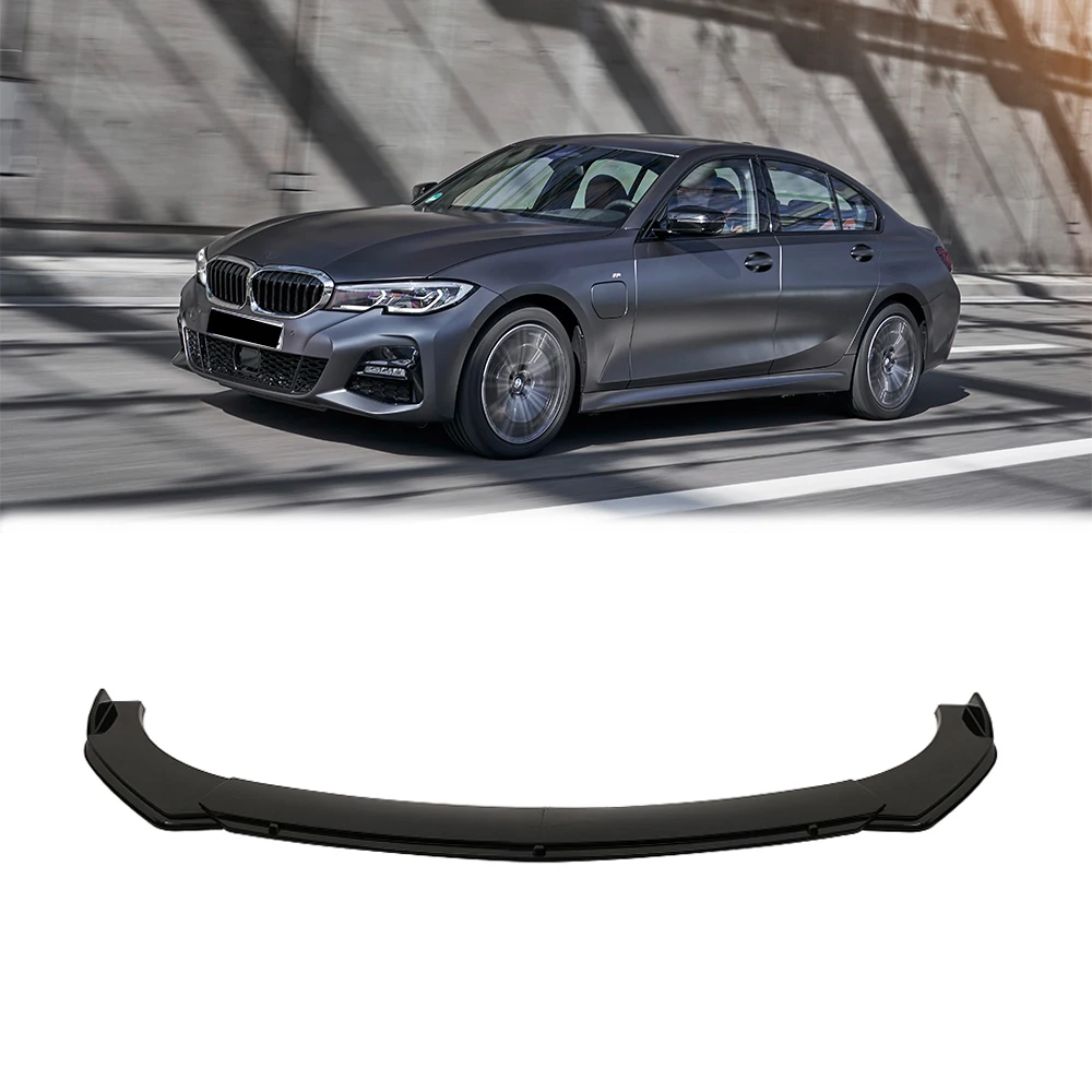 4 pçs universal carro amortecedor dianteiro lábio corpo kit spoiler divisor de fibra carbono pára-choques canard lábio divisor para honda para audi para bmw