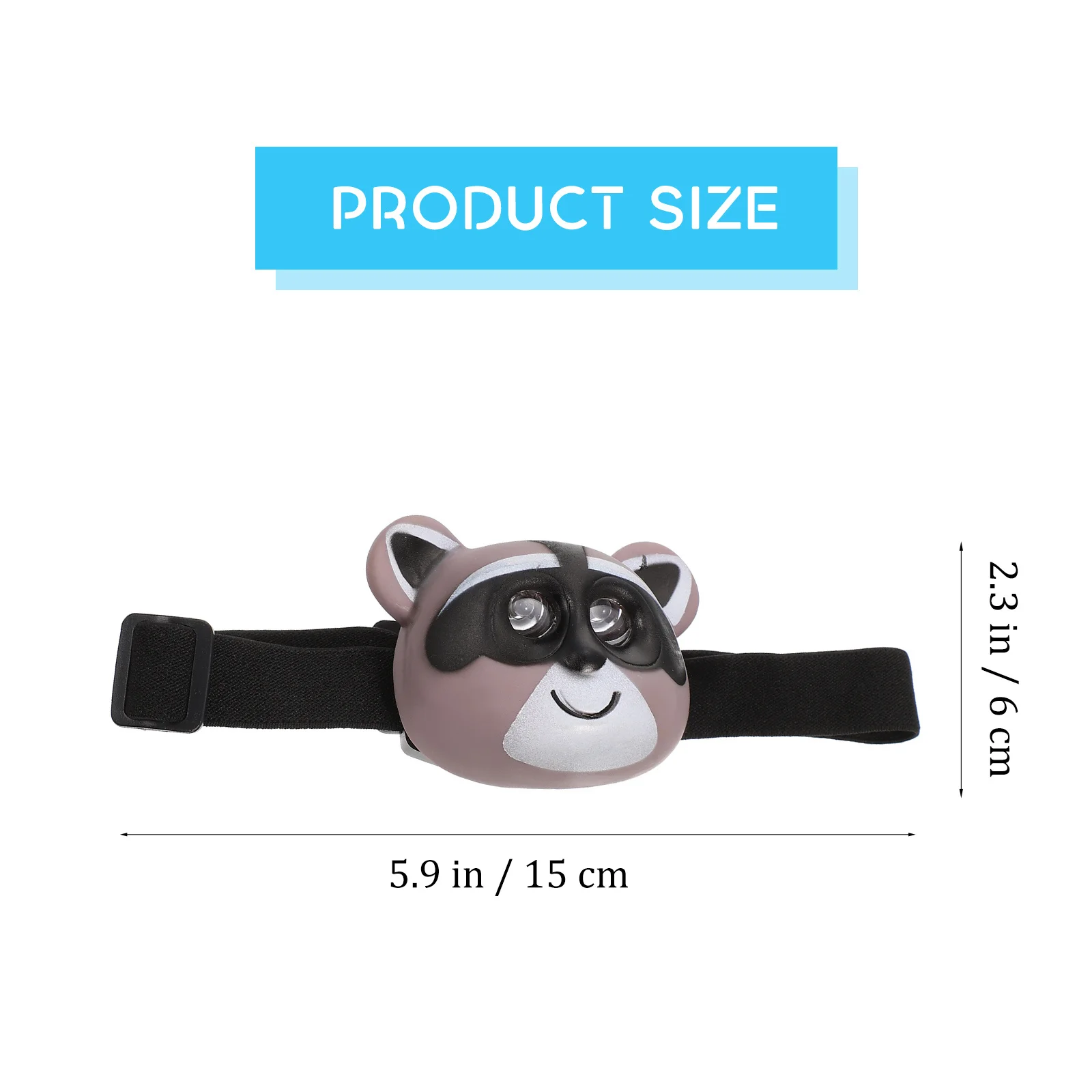 Lámpara de animales para niños, luz montada de dibujos animados, faro portátil para exteriores, accesorio de plástico para acampar y hacer senderismo