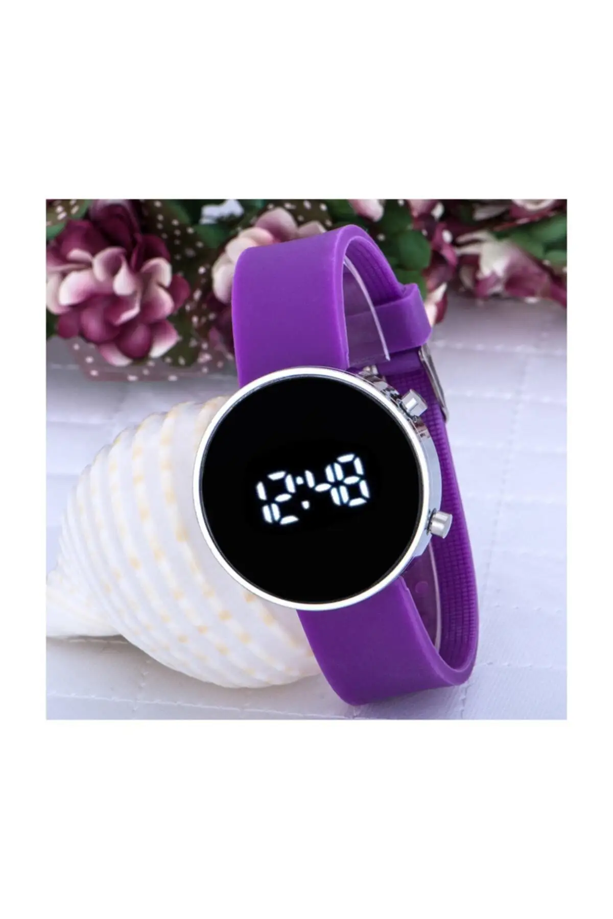 Unisex Purple Led Watch Digital Young Wrist Watch 303578