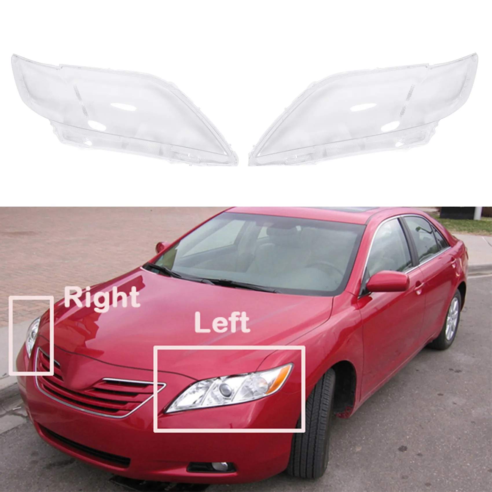 غطاء مصباح السيارة الأمامي لتويوتا كامري ، غطاء عاكس الضوء الشفاف ، يسار ويمين ، من من من من أجل تويوتا ،