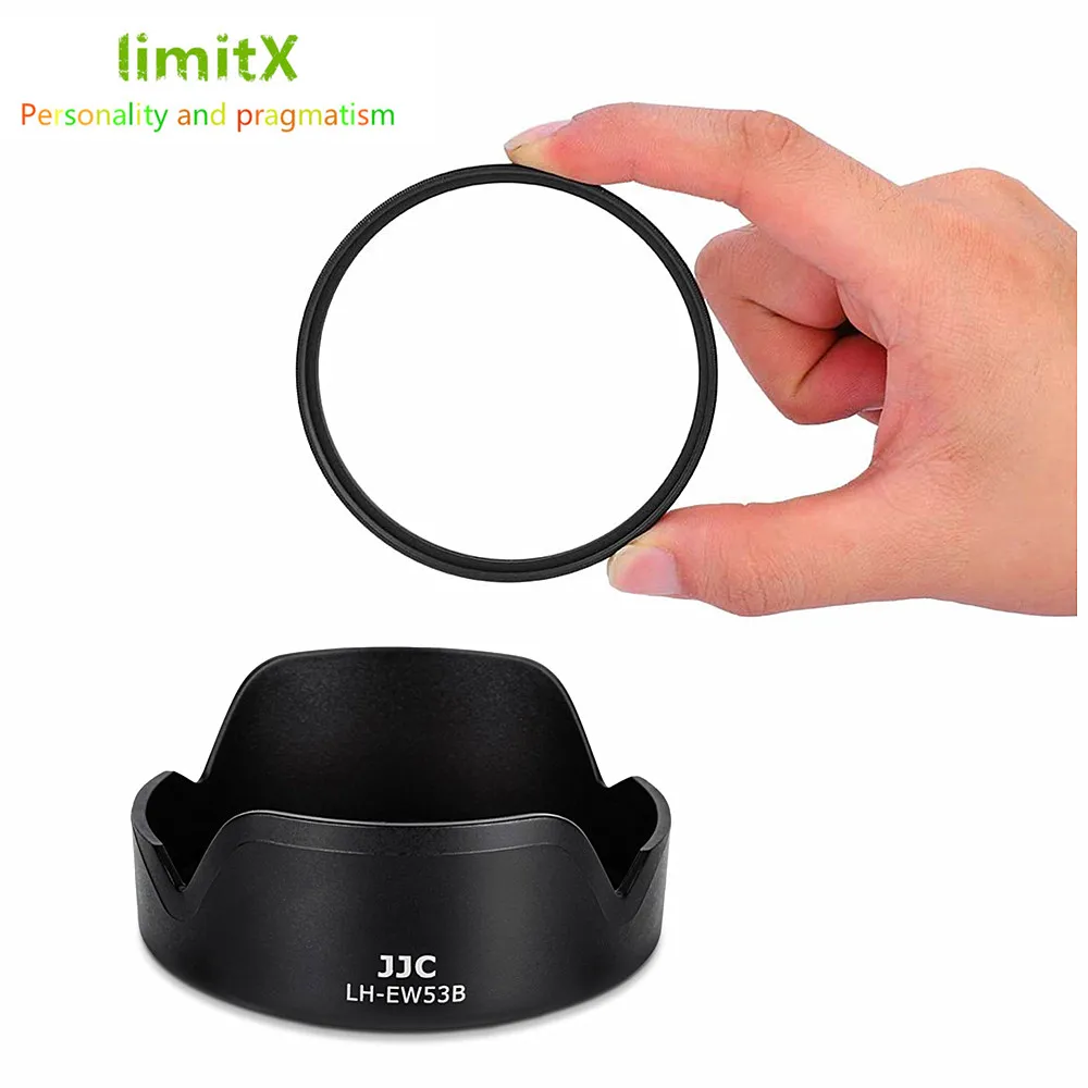 UV Filter Bayonet Reversible Lens Hood EW53B For Canon RF-S 10-18mm F4.5-6.3 IS STM lens on EOS R100 R50 R7 Replace EW-53B