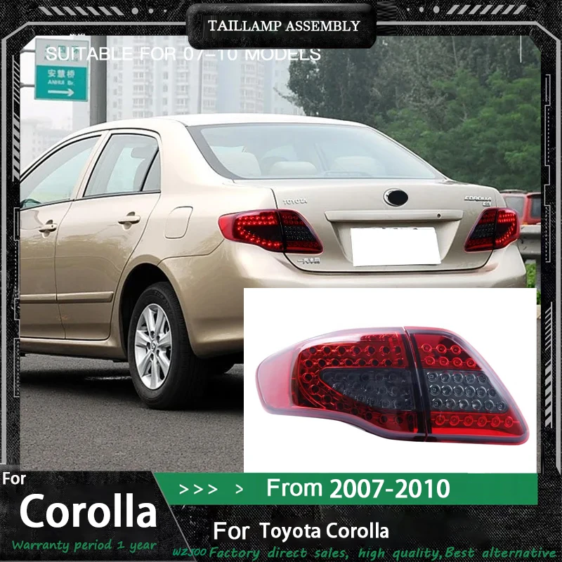 Taillight For Toyota Corolla 2007-2010 Car Accessories LED Trailer Lights Tail Lamp Rear Signal Automotive Plug And Play