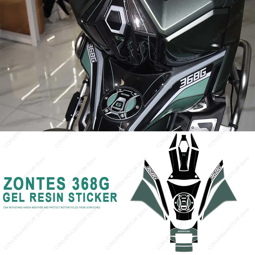 For ZONTES 368G 2025 Scratch Resistant And Wear-Resistant Motorcycle Accessories Tank Pad Sticker 3D Resin Protective Sticker