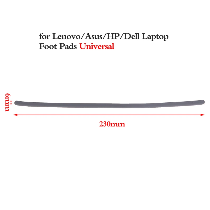 Piedini in gomma universali per Laptop per Lenovo/Asus/HP/Dell Laptop tappetino antiscivolo custodia inferiore Pad per Laptop striscia di gomma 230mm