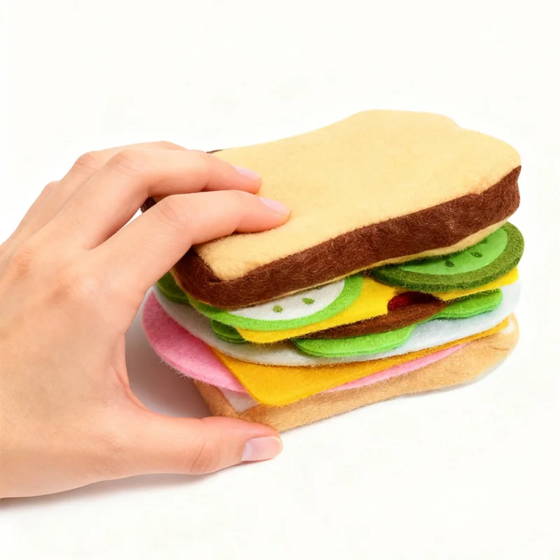 28 قطعة ورأى الغذاء برغر ساندويتش الغذاء مجموعة الأطفال التظاهر باللعب الغذاء ساندويتش لعب الأطفال المطبخ لعب الأدوار الهدايا #3