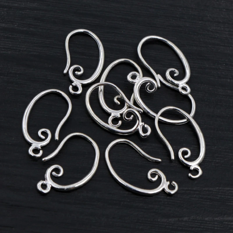 10pcs 19x11mm Bronze Gold Silver Plated Brass French Earring Hooks Wire DIY Jewelry Making Accessories Earring Craft Findings