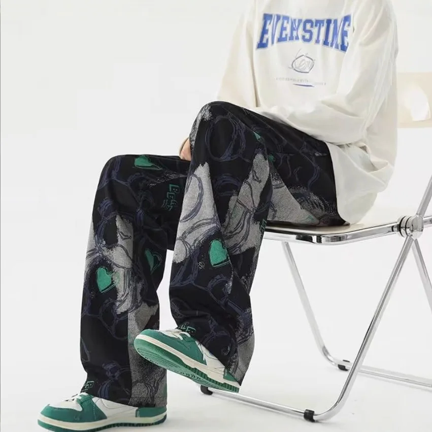 

Men's Clothing Creativity Casual New Premium Summer Sporty Lightweight Thin Printing Long Pants Straight Leg Trend Comfortable