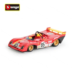 Bburago 1:43 Ferrari 312 P 1972 Static Die Cast Vehicles Collectible Model Racing Car Toys