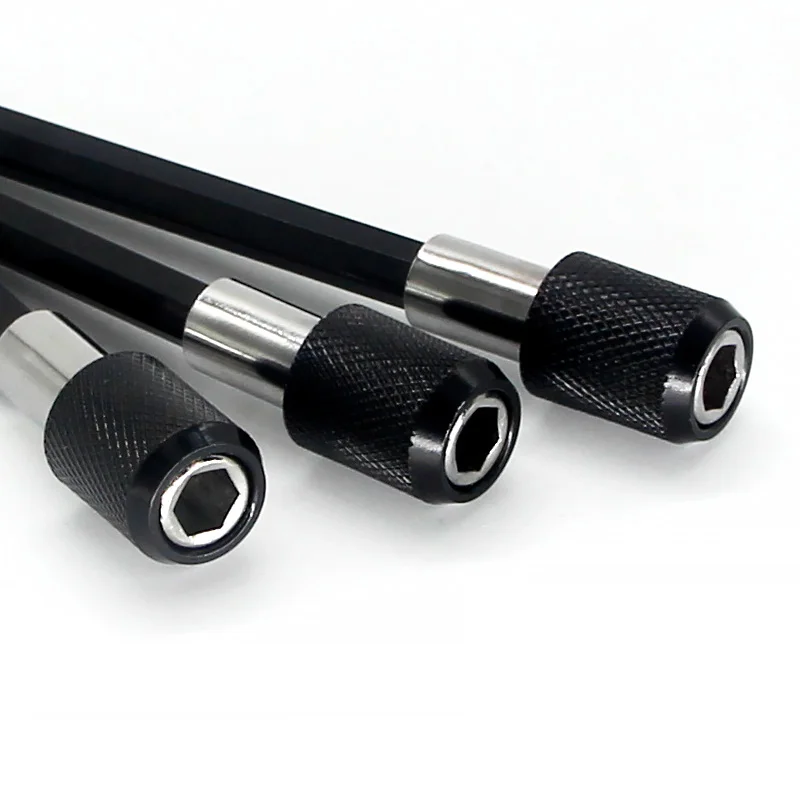 High Quality Bit Set Extensions Quick Change 1/4" 6.35mm Hex Rod Shank Long Handle 60 100 150 mm