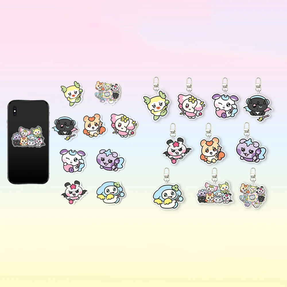 2 قطعة/المجموعة Kpop ATEEZ Mighteez حامل هاتف أكريليك كيرينغ الكرتون نمط المفاتيح ملحقات الهاتف Hongjoong San Yunho المشجعين هدية #1