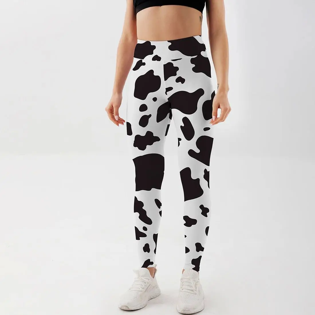 

High Waist Cow Black Leggings Yoga Pants for Women Fitness Women's Bottoming Pants Comfortable Breathable Autumn Fashion