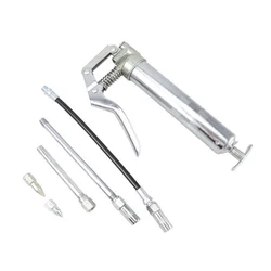 120CC Car Manual Grease Gun Kit Oiler Syringe Car Oil Pump With Oil Hose For Auto Trains Airplanes Mines etc Car Syringe New