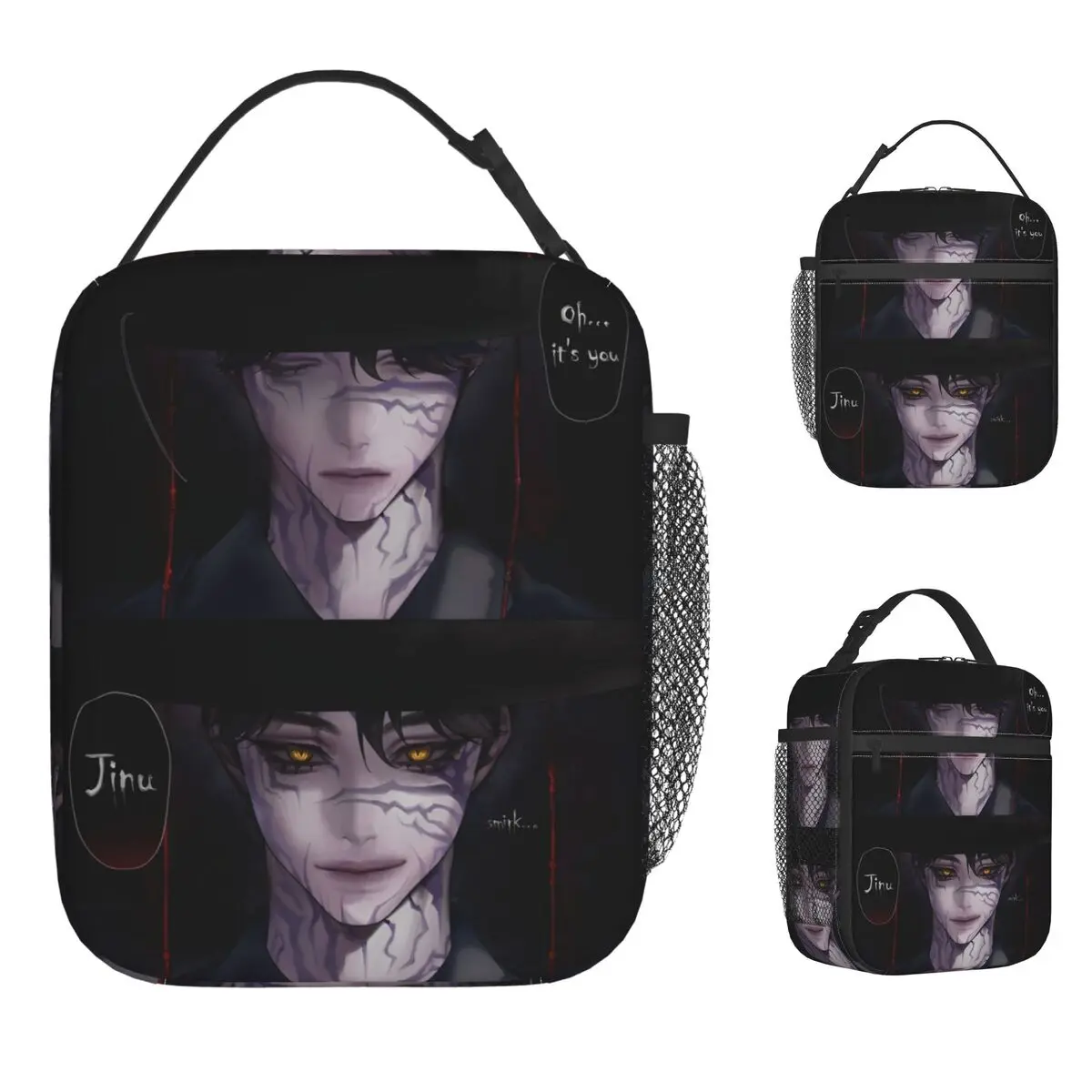 

KPop Demon Hunters Anime Lunch Bag For Adult Print Lunch Box Fun School Cooler Bag Portable Zipper Waterproof Thermal Lunch Bags