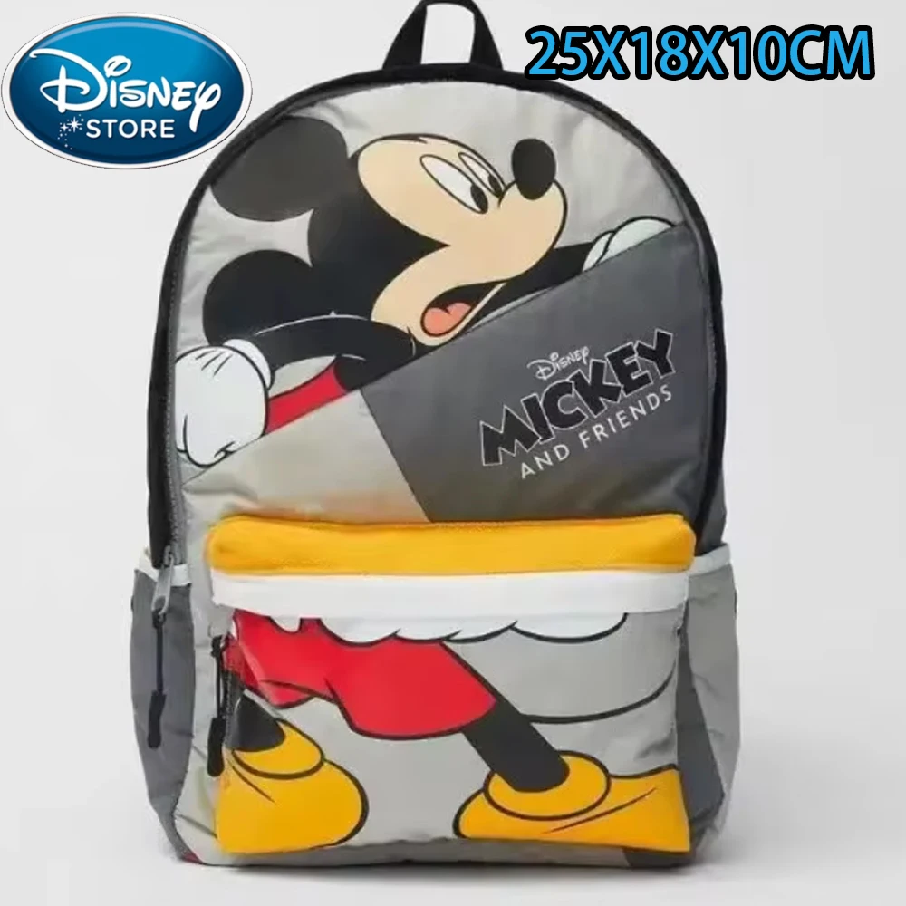 Disney Cartoon Backpack Women\'s Mickey Mouse Donald Duck Pattern Student School Bag Large Capacity Backpack Girls Shoulder Bag