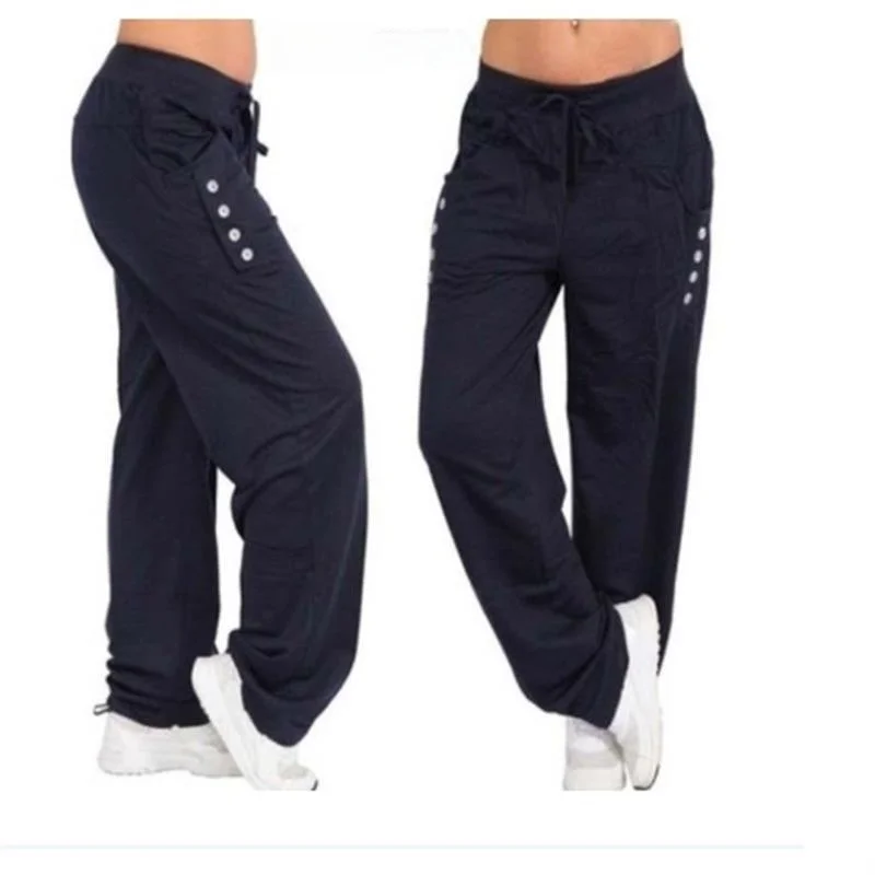 Lässige Damenhose mit geradem Bein, lange Hose, Herbst, modische Damenbekleidung, bequeme Polyester-Mischungsfaser