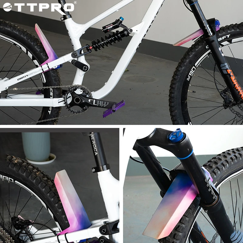 

TTPRO 2 Piece Set Bicycle Fender Mountain Bike Mud Guard For Front Rear Wheel Mudguard Ultralight Cycling MTB Fender