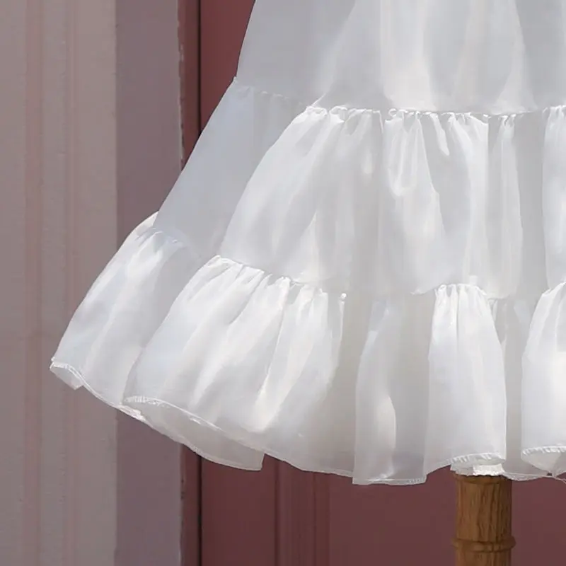 Best Selling Short Organza Petticoat Crinoline Vintage Wedding Bridal Petticoats For Women Dresses Yellow Underskirt Rockabilly image 6
