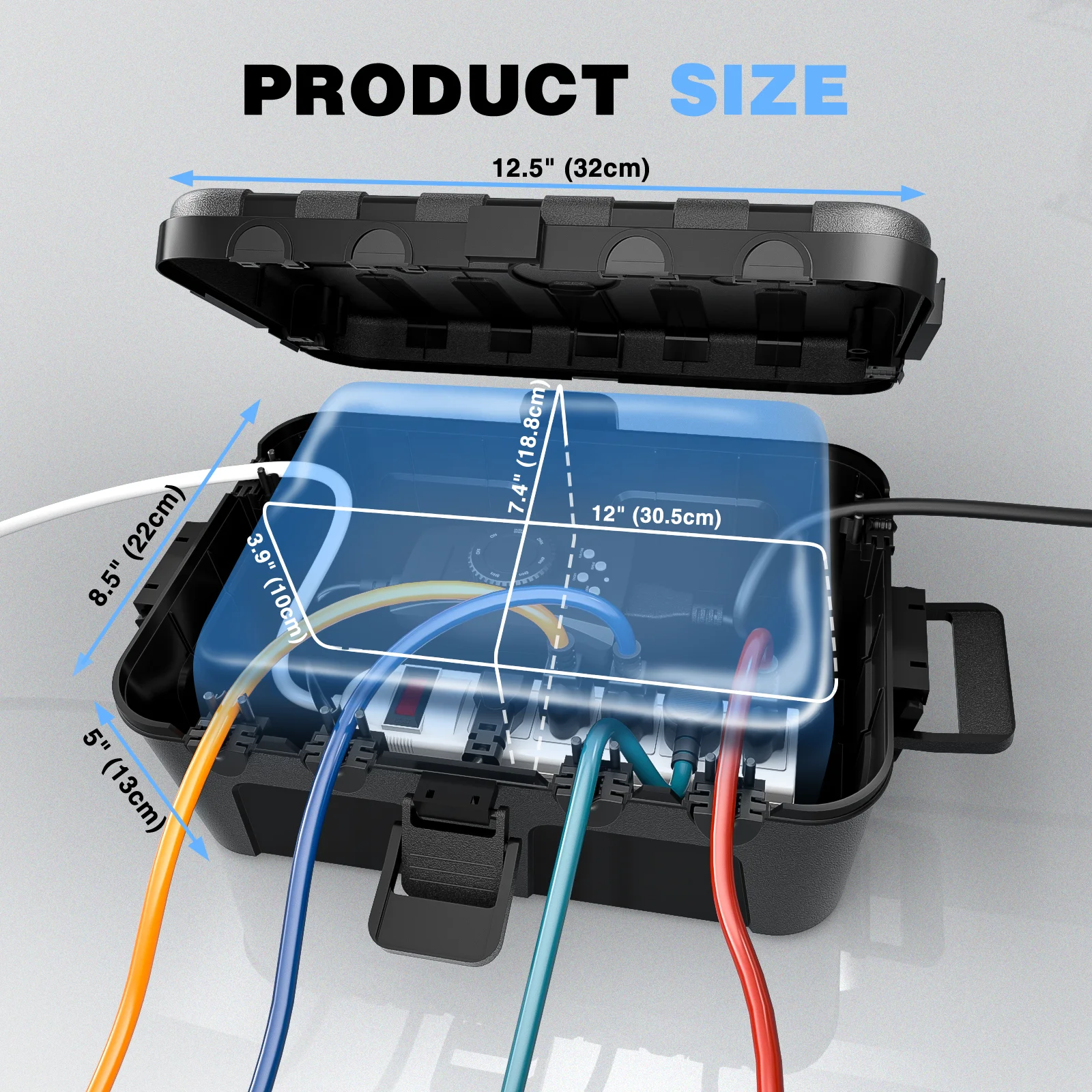 32x22x13cm Waterproof Cable Bo - Outdoor Use Power Strip ulasan dan harga