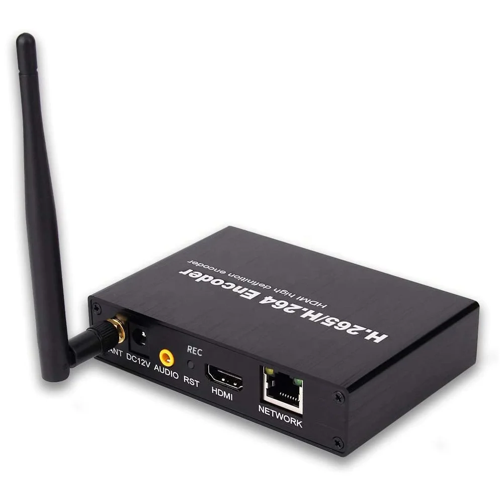 1080P WIFI H.265 video encoder to IP video streaming support RTSP,,HTTP,DNS,RTMP,TS,DHCP protocol