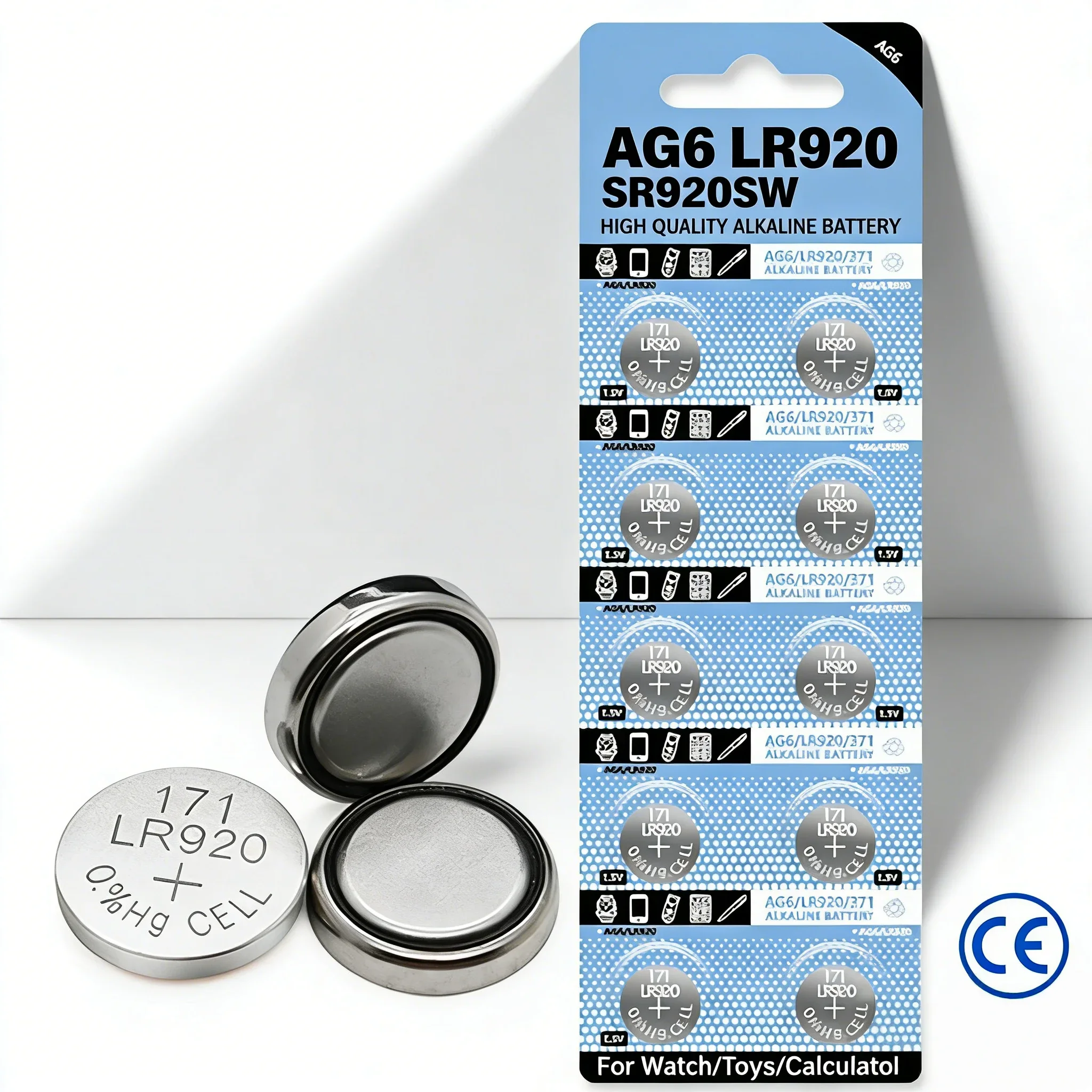 AG6 LR920 SR920SW 371 V37 SR69 L921 Alkaline Button Coin Cell Battery High Quality for Watch Toys Calculator