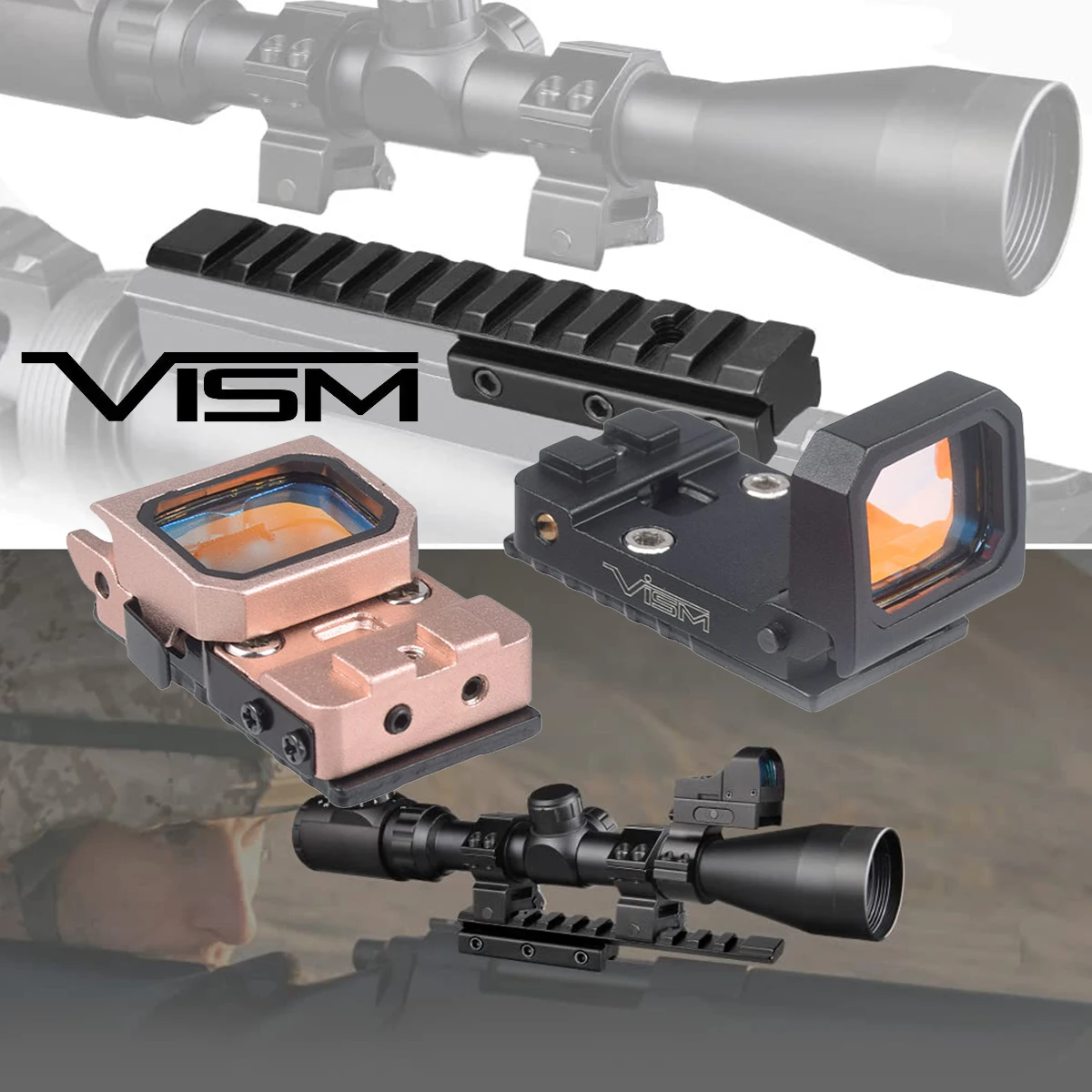 Adaptateur de montage de conversion de Rail tactique en queue d'aronde de 11mm à 20mm, visseau à point rouge, Base de Rail de montage sur Rail, accessoires pour armes de chasse