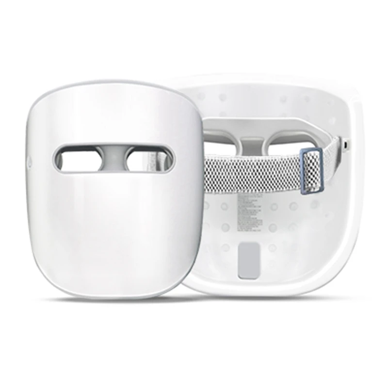Maschera facciale a LED per la cura della pelle del viso, maschera a luce rossa per viso, infrarossi, maschera a luce rossa e blu per la cura della pelle durevole facile da usare