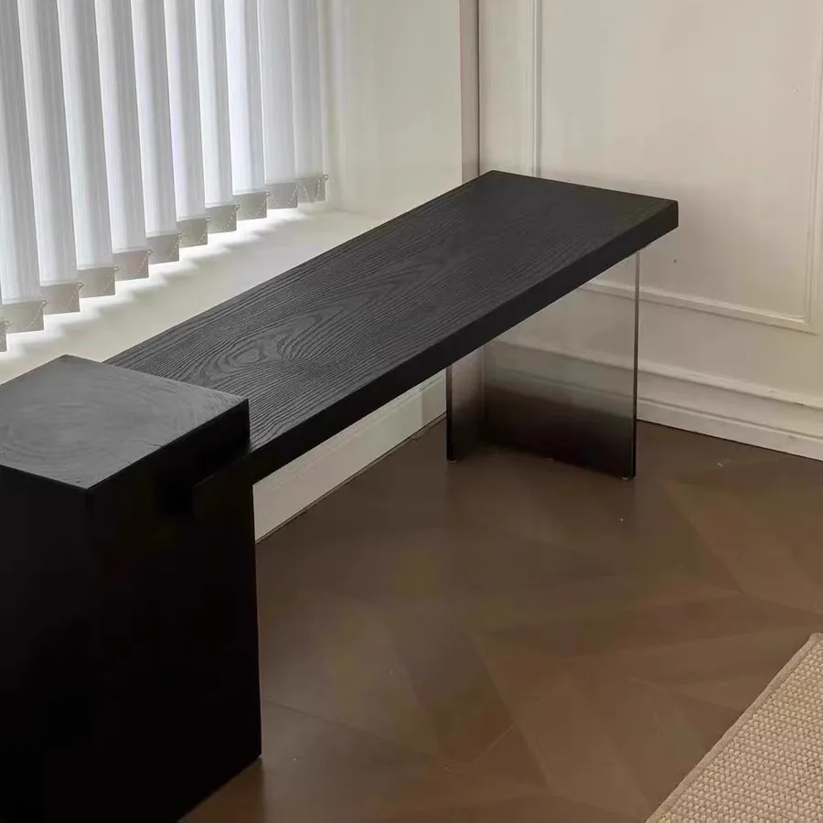 Wabi-sabi نمط خشب متين مقعد طويل بسيط نهاية السرير غرفة المعيشة مقعد الطعام الإقامة المنزلية بقية البراز مأدبة أثاث المنزل TYLB