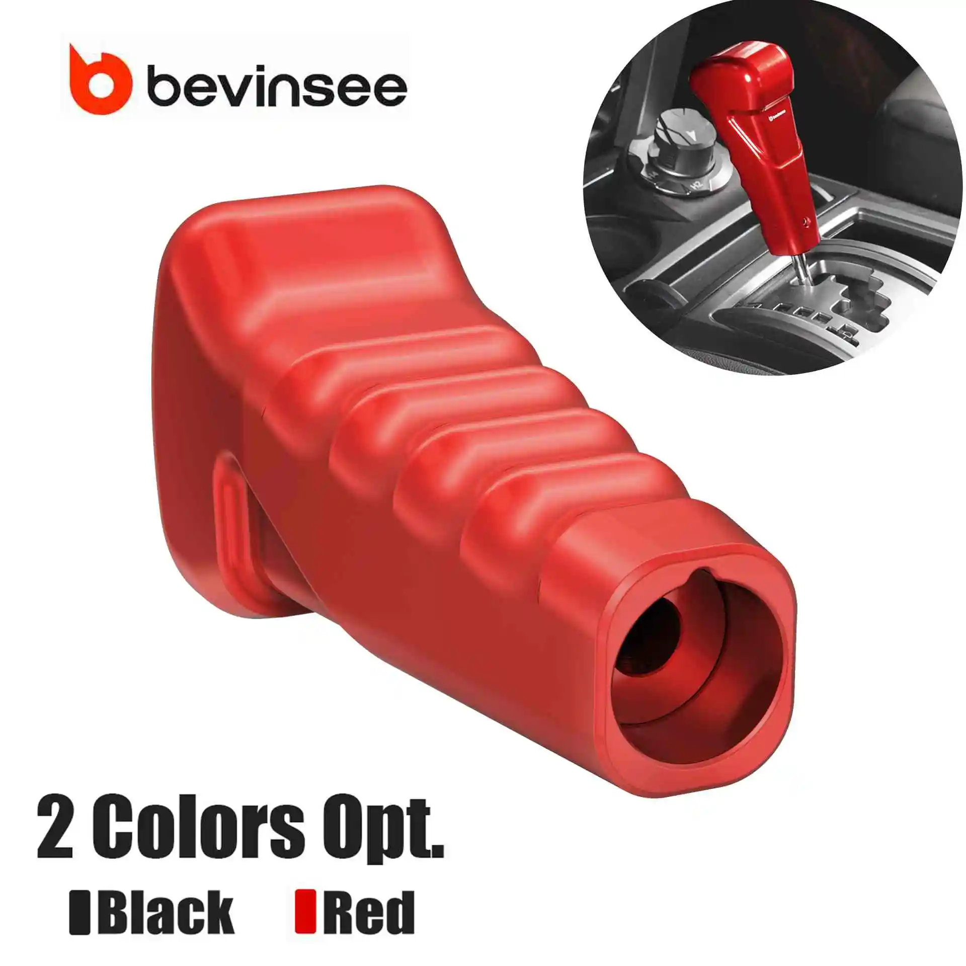 

BEVINSEE Shift Knob for Toyota 4Runner 2016-2024, for Toyota Tundra 2014-2021, Replace PTR57-34140/1/2