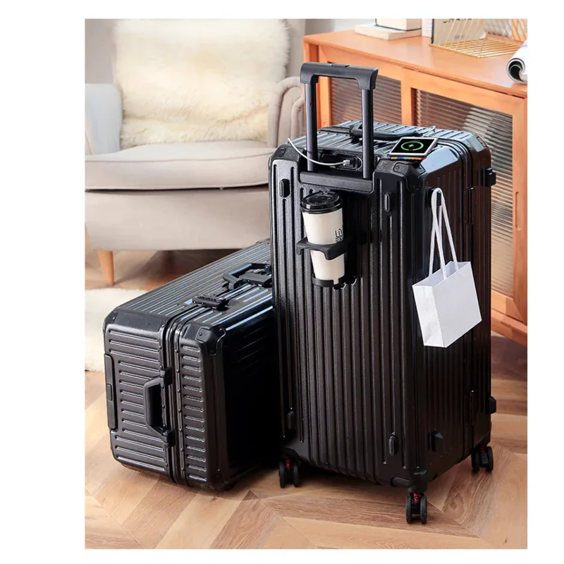 Capacity Luggage Case Suitcase Large Aluminum frame 26/30 Inch Universal PC travel Suitcases With Cardan Wheels Combination Lock